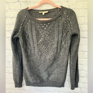 VANESSA BRUNO ATHE Alpaca Studded Sweater gray size 0 or small/medium